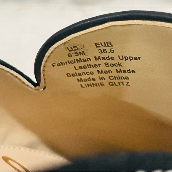 Sam Edelman Linnie Black Glitz Slip On Almond Toe Flat Crystal Horsebit Mule 6.5 - Picture 10 of 12